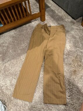 Abercrombie & Fitch Tan Pinstriped Chinos